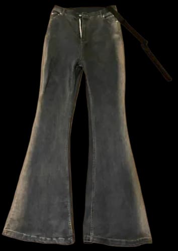 RICK OWENS WASHED FLARED DENIM