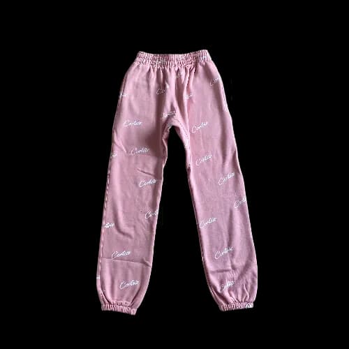 corteiz sweatpants pink-red-orange