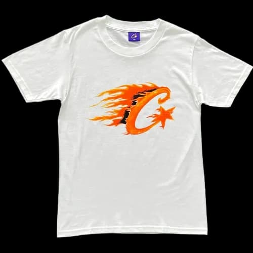 corteiz tee big c flame