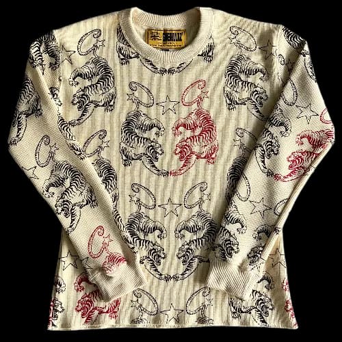 corteiz Long Sleeve Twin Tigers Waffle