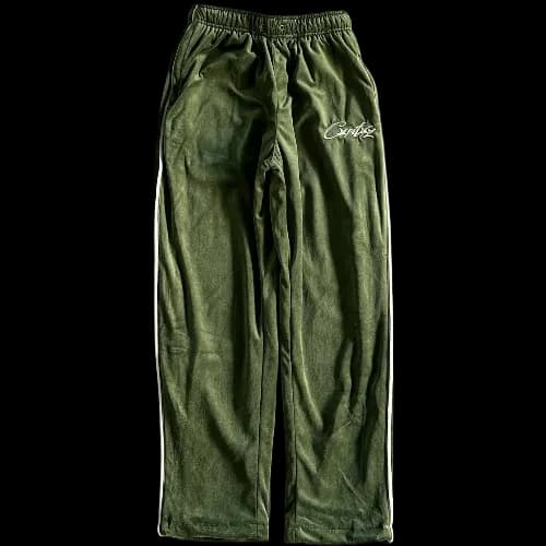 corteiz Velor tracksuit pants - Green