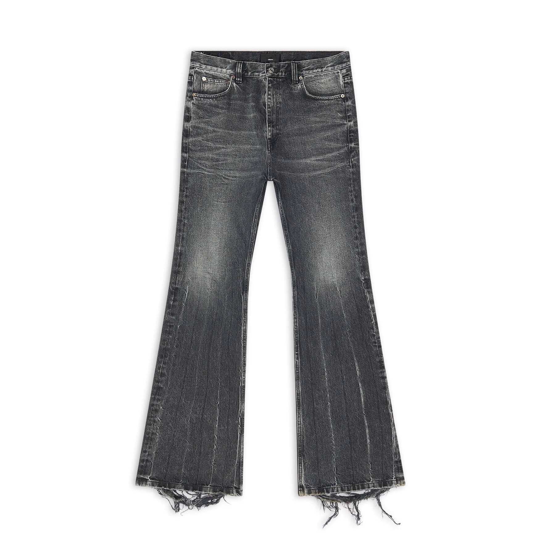 BMC Flared Trousers black and gray washed distressed skinny jeans loose Flared pants Trousers