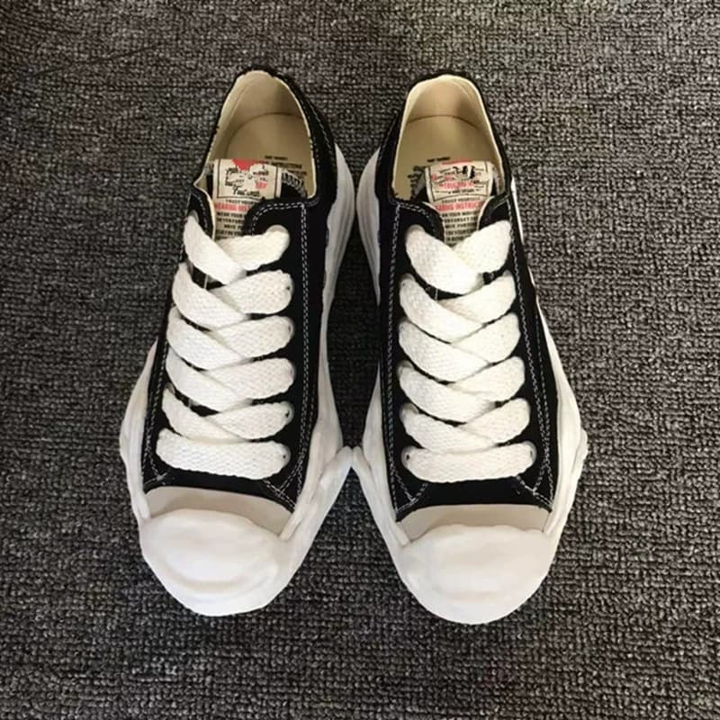 New dissolved canvas shoes Shawn Yue Jack Purcell thick bottom washed men and women height increasing casual low top distressed transformative shoes