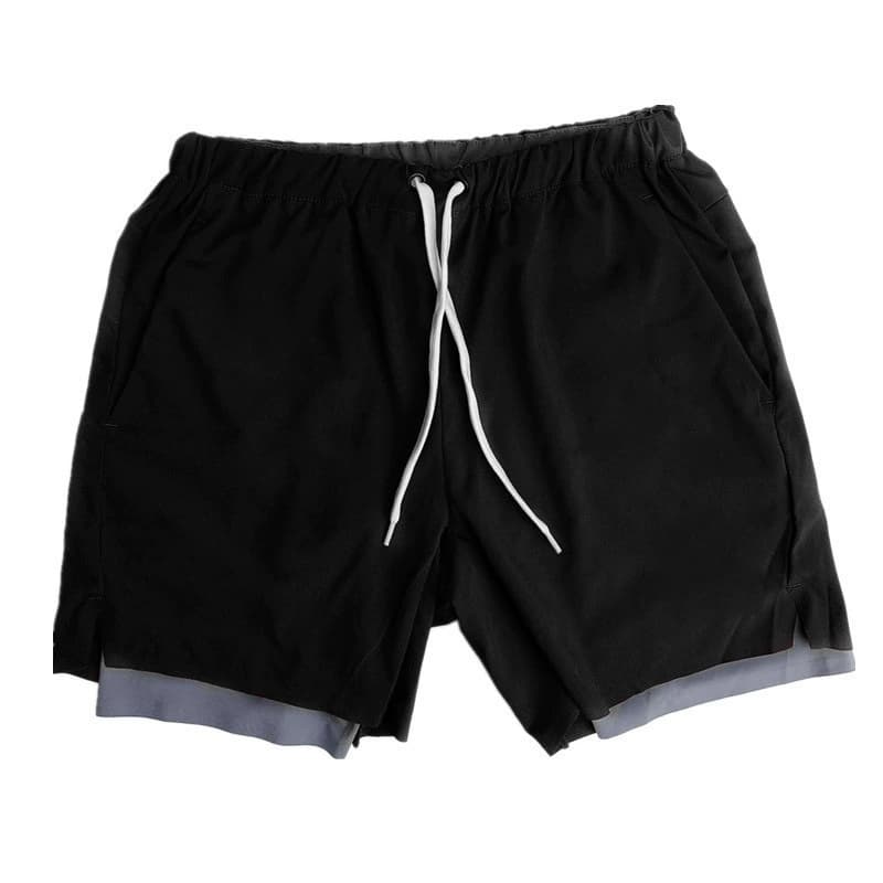 American basketball shorts men's training fitness sports ball pants summer running lining quick-drying double-layer pants tights