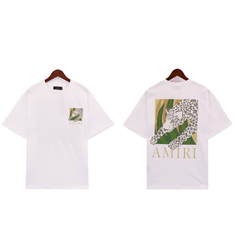 Venta al por mayor transfronteriza versión correcta am Splash pintura de flujo de tinta camuflaje cielo estrellado graffiti carta pareja de manga corta Camiseta IRI