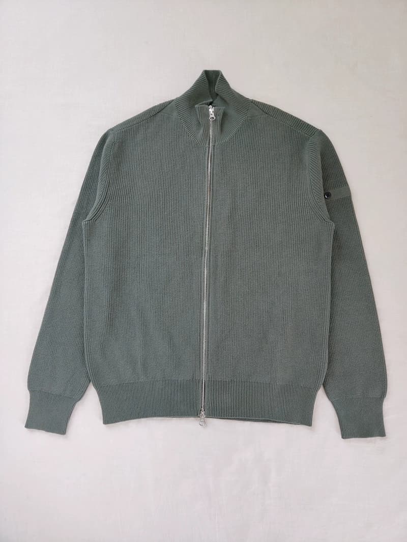 24SS 526D8 COTTON ZIP CARDIGAN KNIT TOPSTONEY