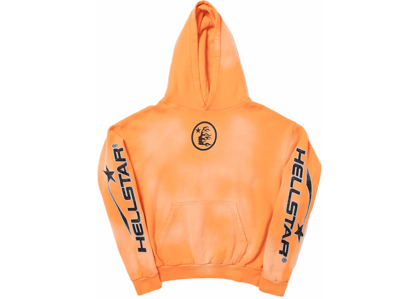 Hellstar Fire Orange Hoodie Orange Dye