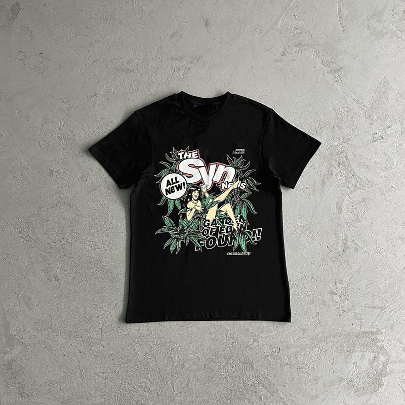 Syna news tee -black