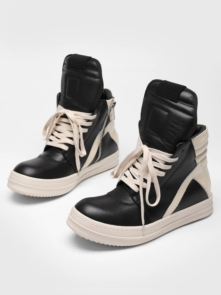 European and American retro dark ro inverted triangle high-top shoes men's genuine leather height-enhancing milk-scented sole large-size casual short boots women's shoes