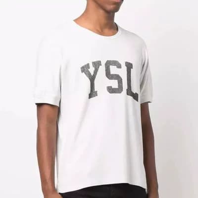 Hot all over the network youth transparent popular round neck printed casual straight letter short sleeves