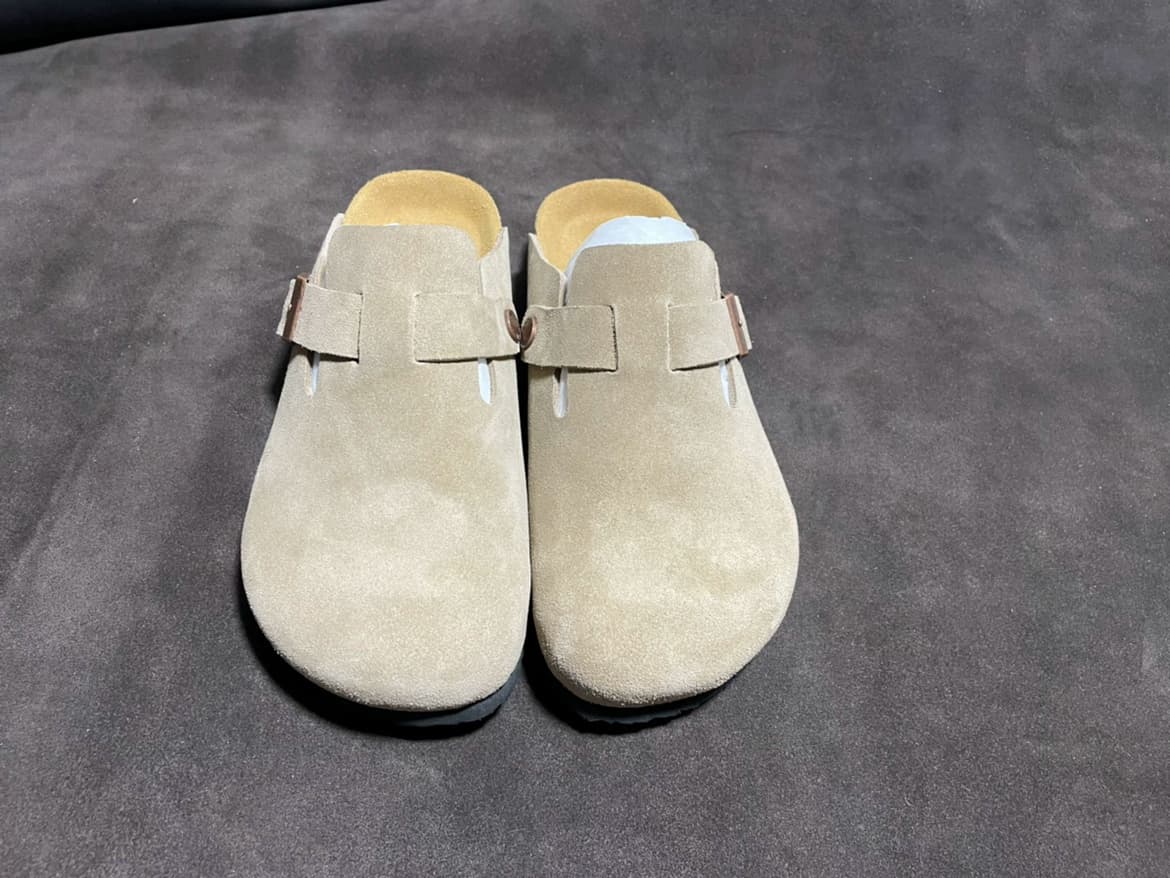 BMXM half-covered slippers for men and women, the same style, Bohai suede fashion lazy shoes