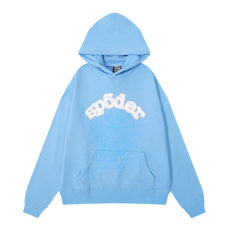 American fashion brand Sp5der 555555 spider web hooded sweater men Young Thug same style ins coat women
