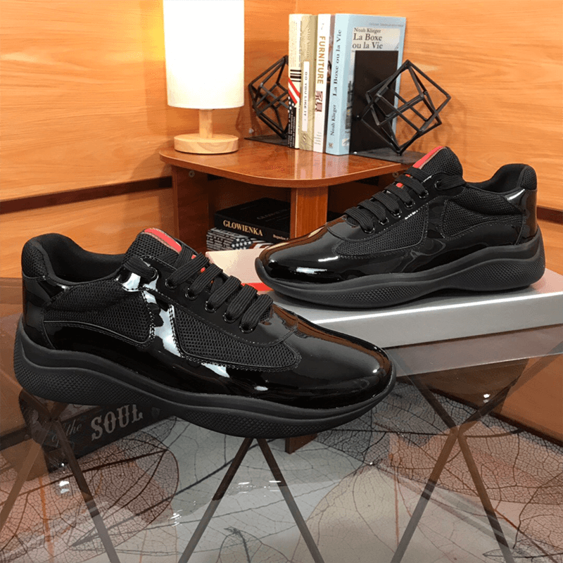 Bright patent leather mesh breathable casual shoes comfortable leather men's shoes 2022 spring all-matching sports stylish sneaker home