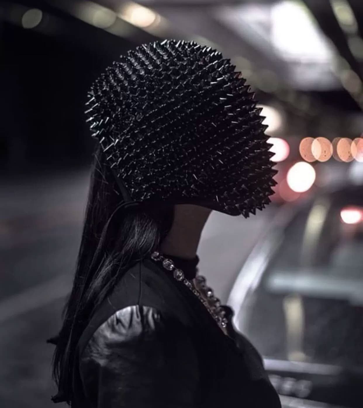 Nightclub party gangster full diamond flash diamond mask rivet head cover punk full face mask bar gogo performance men and women