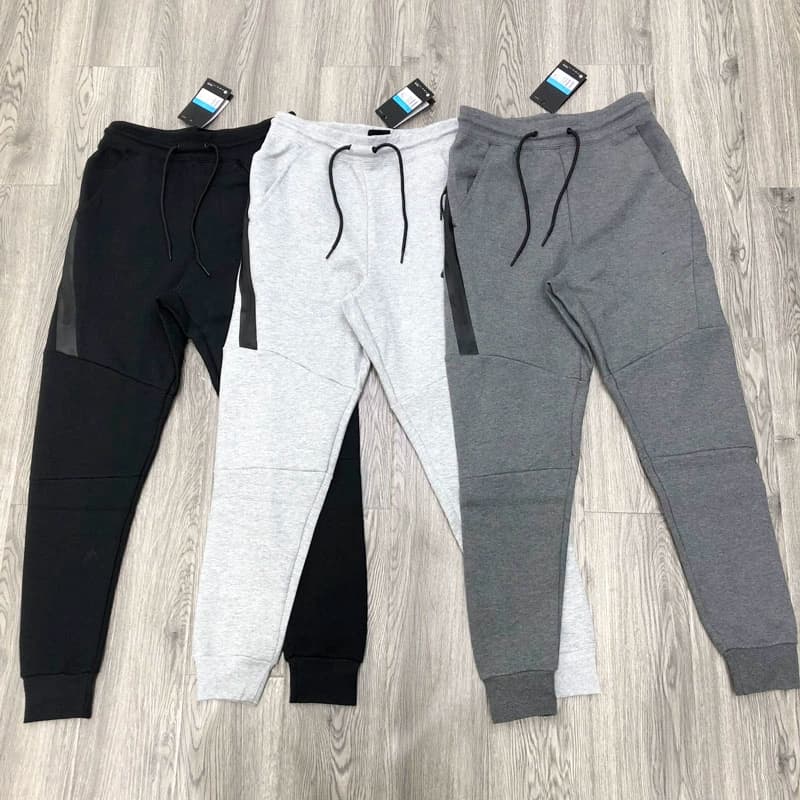 805 spot spring and autumn men's new wear-resistant laminated zipper air layer cotton sports pants leggings casual trousers 163