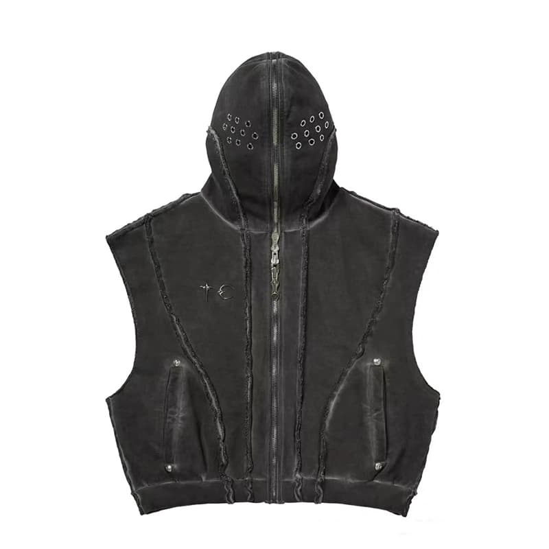 Thug Club Distressed Zip Up Vest