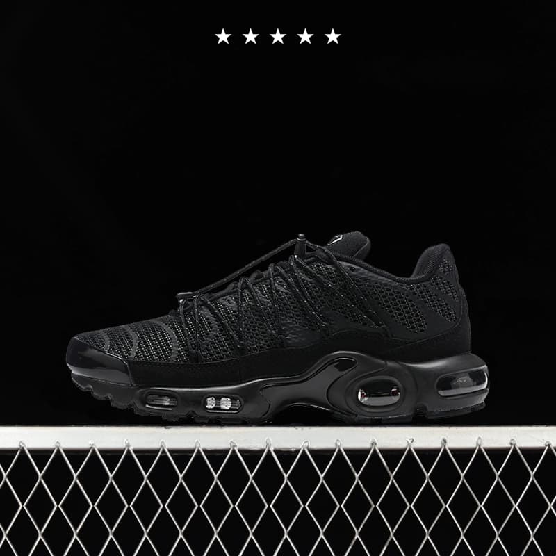 【Shengbu】Men's shoes mesh running shoes lace-up air cushion shoes men's all-black comfortable trendy casual sports shoes