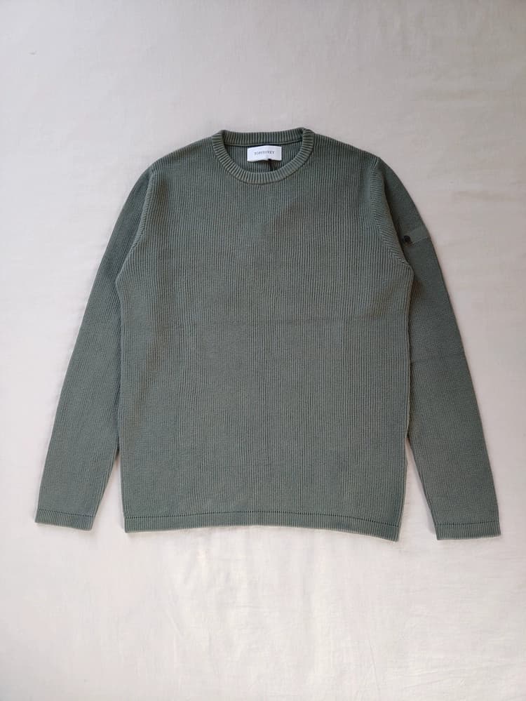 24SS 514D8 RIBBED SOFT COTTON KNITWEAR TOPSTONEY
