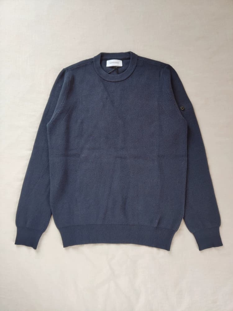 22SS 550D8 RIBBED SOFT COTTON KNITWEAR TOPSTONEY