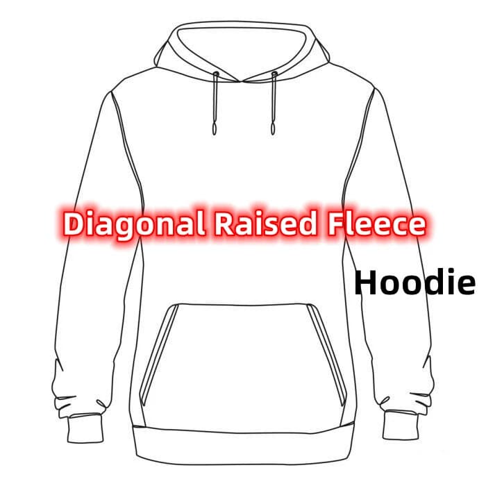 CPReps #ProID004 Diagonal Raised Fleece Hoodie