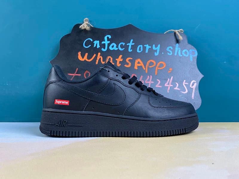 H40CN N1ke Air Force 1 Low Supreme Black-CU9225-001