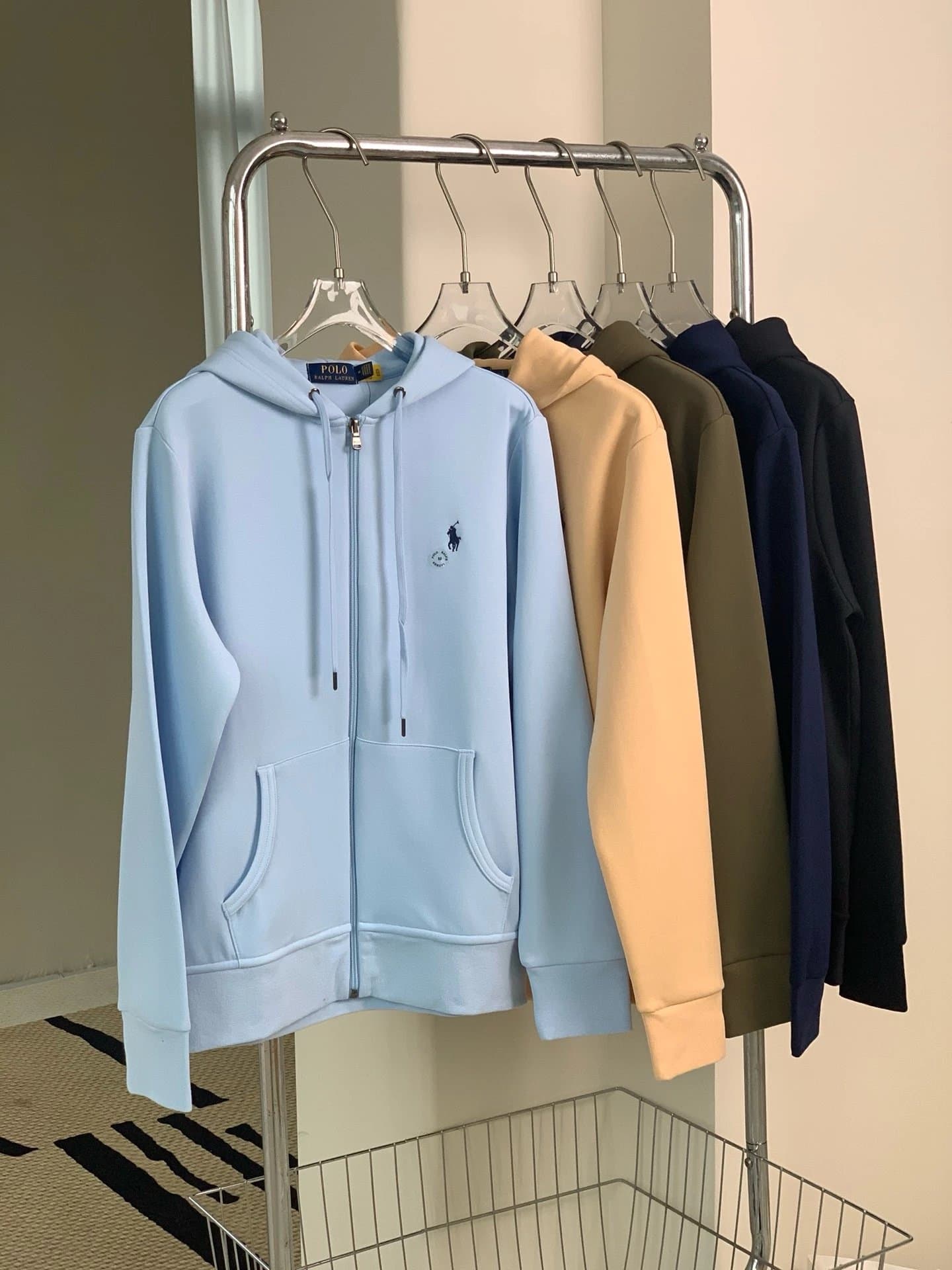 RL Five-color zipper hooded cardigan, for men and women (KK/AXY)