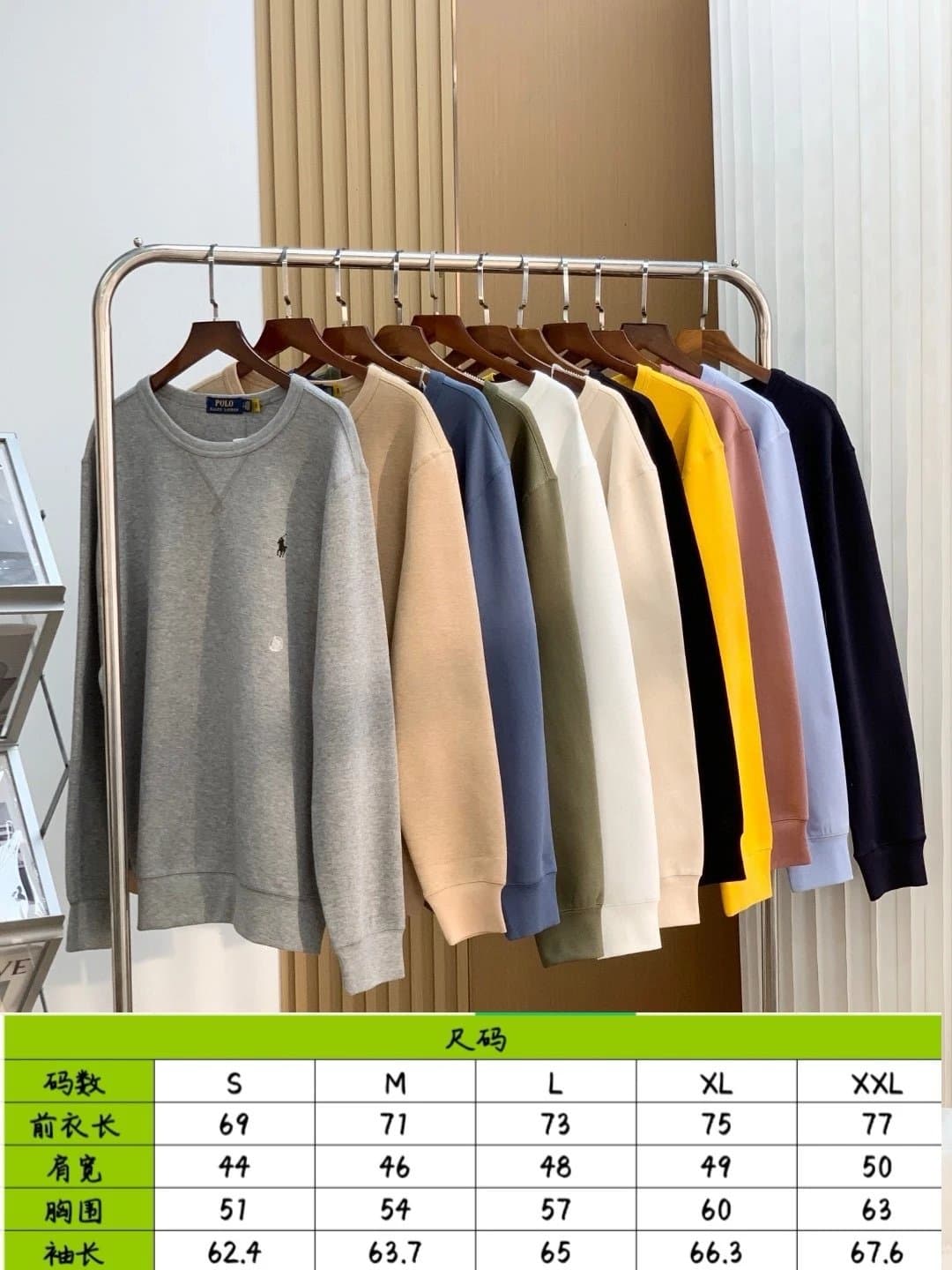 RL Basic 12-color round neck sweatshirt for men and women12(KK)
