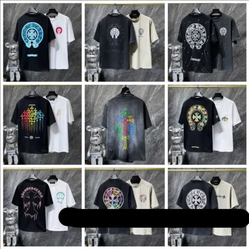 t24新款克罗伈夏季短袖欧美街头嘻哈男女半袖T恤系列男女同款 (14)